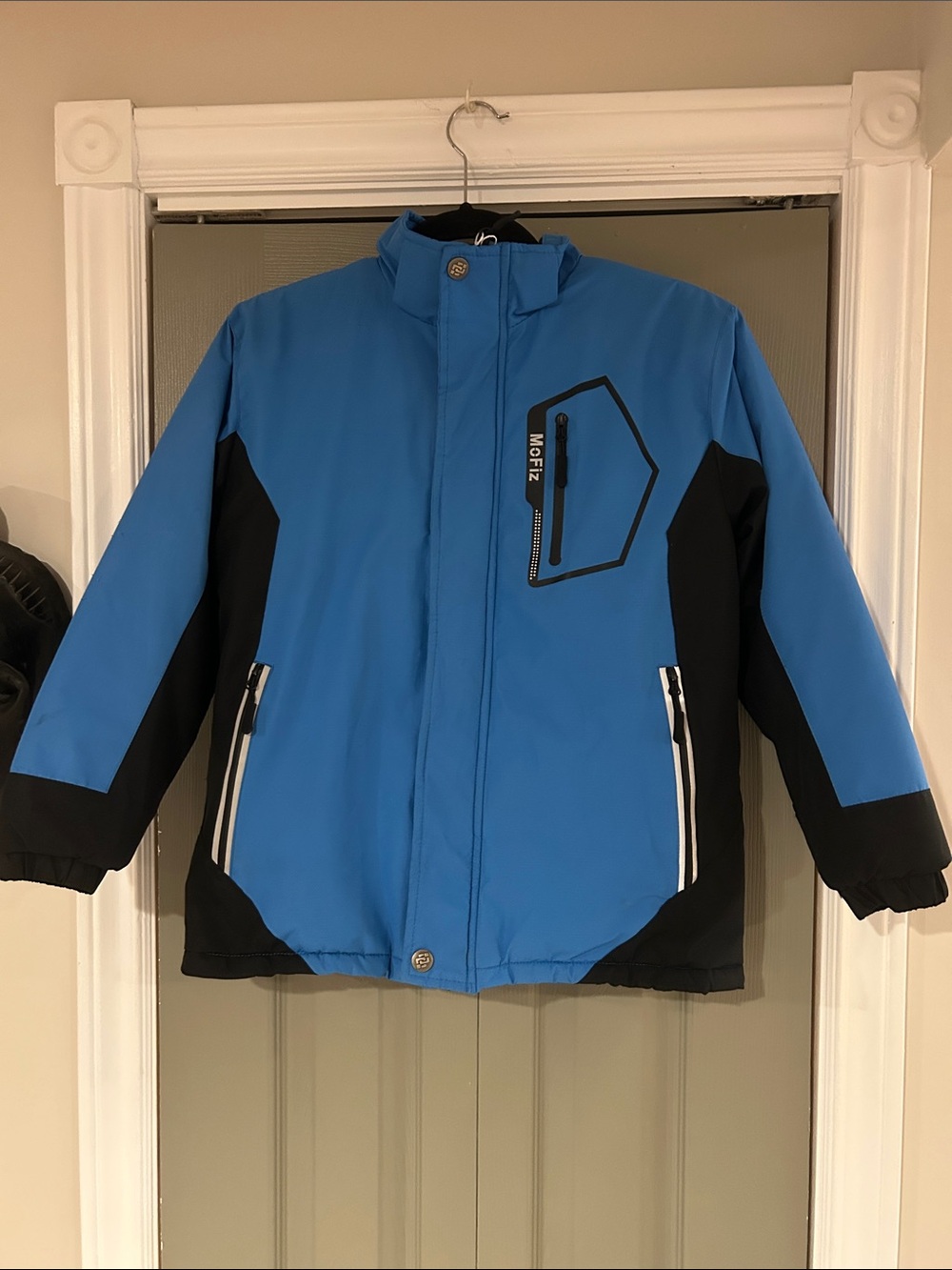 MoFiz Kids Blue and Black Winter Jacket - Waterproof Shell